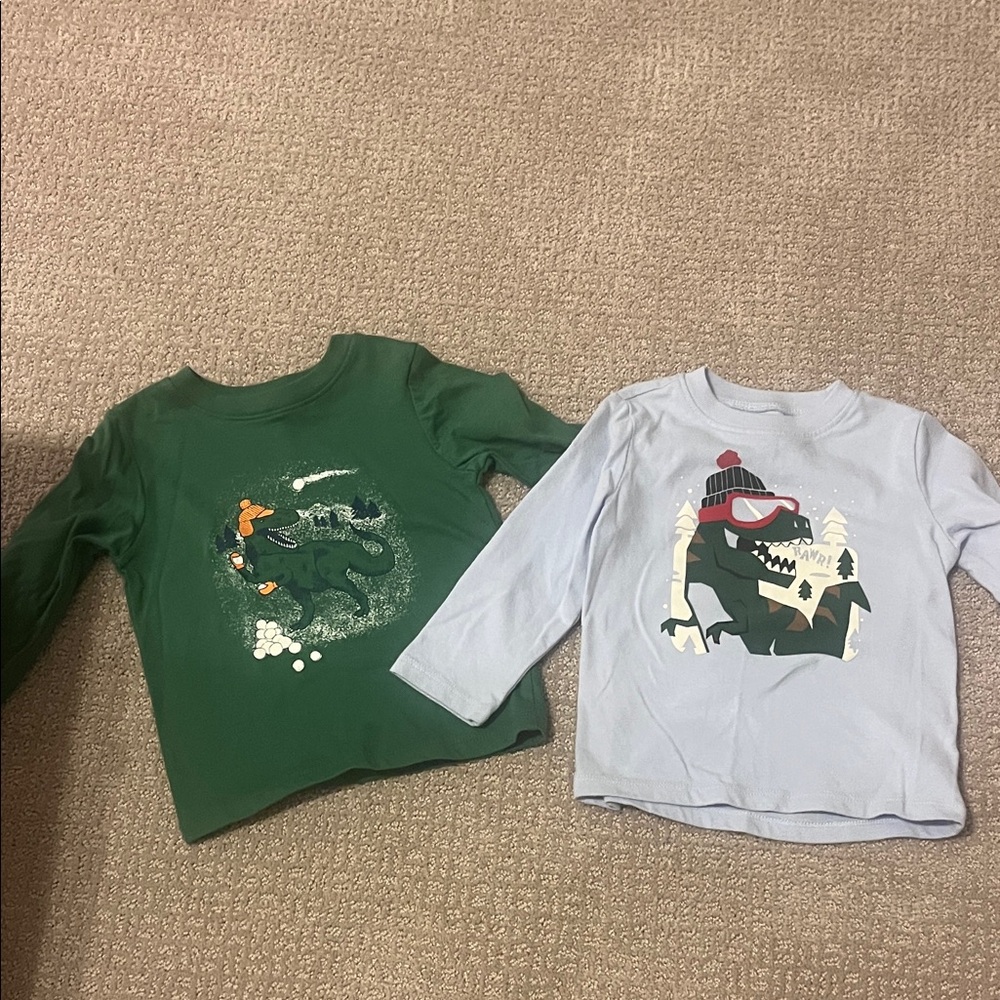 Boys winter dinosaur shirts
